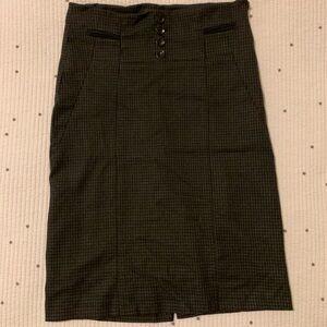 Vero Moda Black Checkered Pencil Skirt